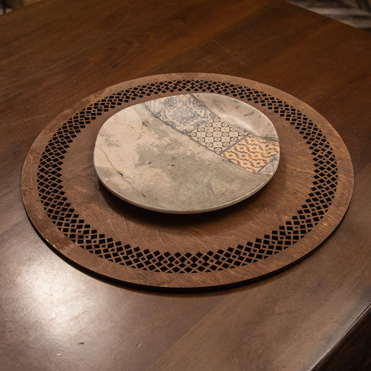 Hermia Σουπλά Ξύλινο Καφέ 36x36cm 4τμχ