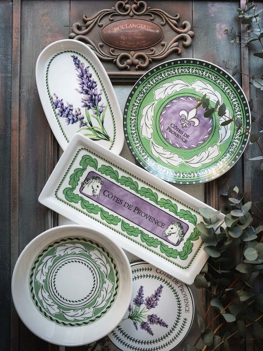 Hermia Plate Desert Ceramic Multicolour with Diameter 19cm 6pcs