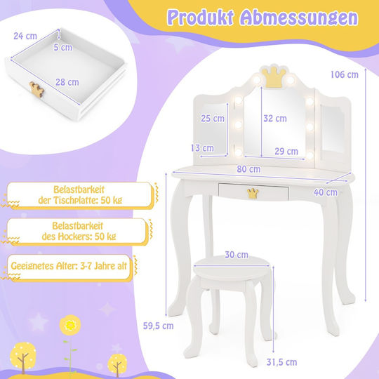 Costway Children's Beauty Vanity
