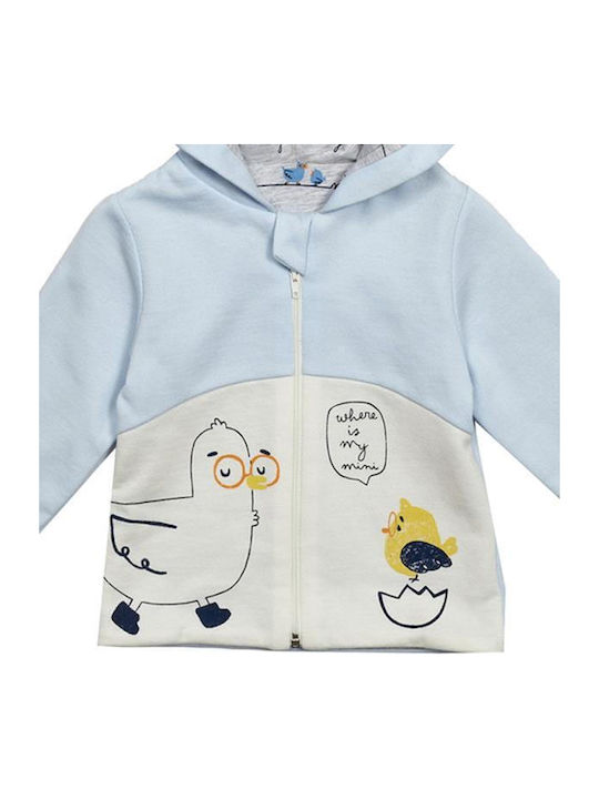 Kids Cardigan with Hood Light Blue