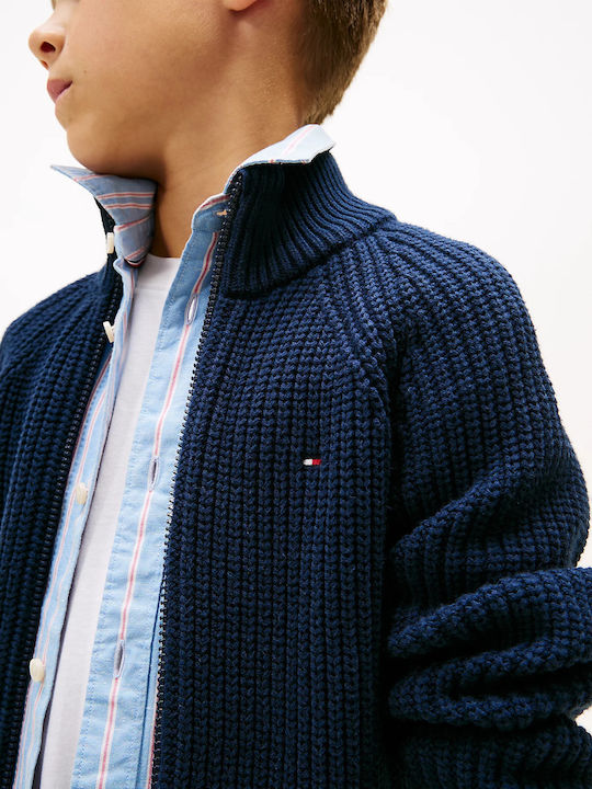 Kids Cardigan Cotton Dark Blue