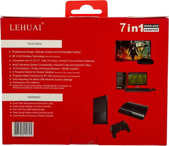 ZS8463 Wireless Gamepad for Android PC PS3 Red