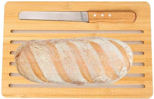 Cheffinger Rectangular Wooden Chopping Board Set for Bread Brown CF-BCB41