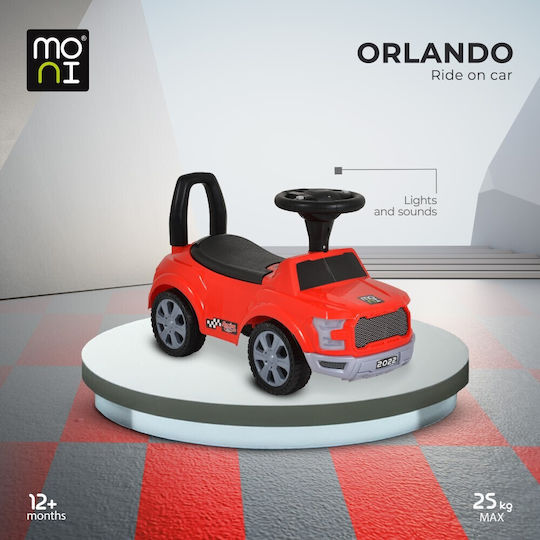 Moni Orlando Αυτοκινητάκι Ride On για 12+ μηνών Κόκκινο
