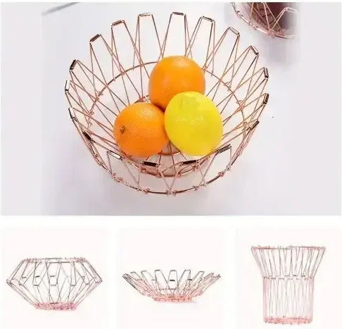 SDS Fruit Bowl Metallic Pink 16.5x18.2cm