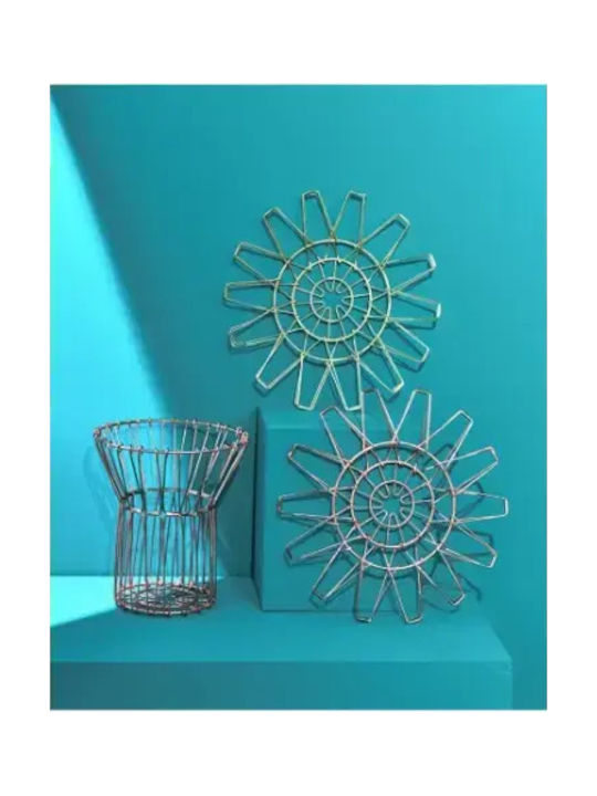 SDS Φρουτιέρα Μεταλλική Ροζ 16.5x18.2εκ.