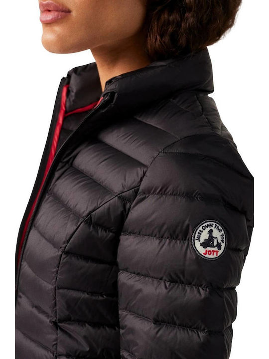 Cha Kurz Damen Puffer Jacke für Winter Schwarz