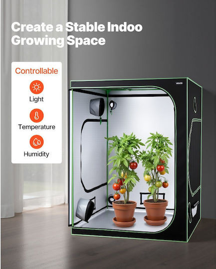 Indoor Grow Tent Kit Vevor 150 X 150 X 200cm Indoor Tent Plants Full Spectrum LED Lighting Ventilation System 600d High Reflectivity Mylar Grow Tents Flowers Vegetables