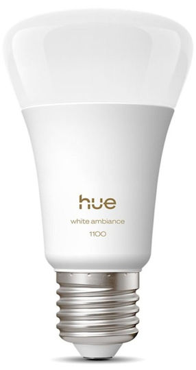 Philips Smart Lampe LED 8.1W für Fassung E27 und Form A60 Warmes Weiß 810lm Dimmbar