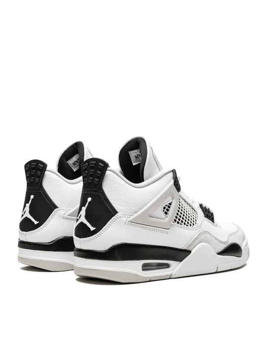 Air  4 Retro Boots White / Black / Neutral Grey