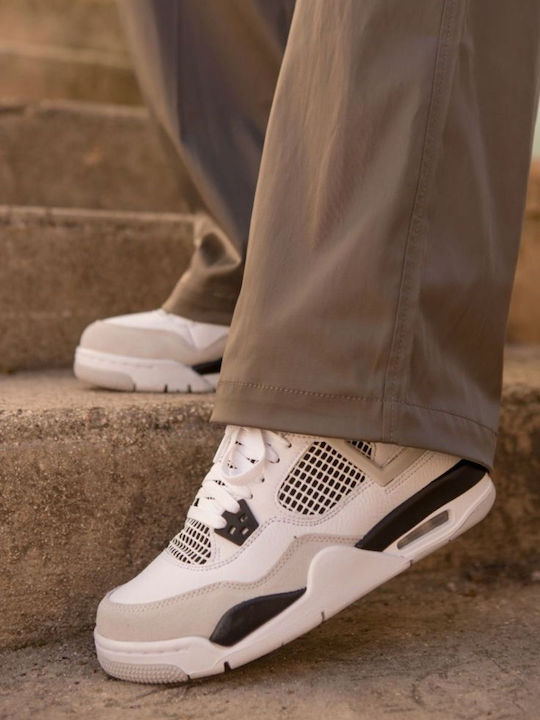 Air  4 Retro Boots White / Black / Neutral Grey
