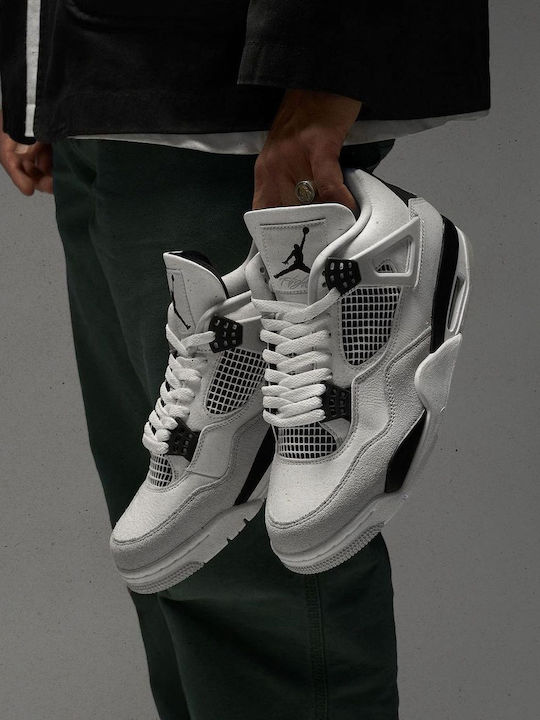 Air  4 Retro Boots White / Black / Neutral Grey
