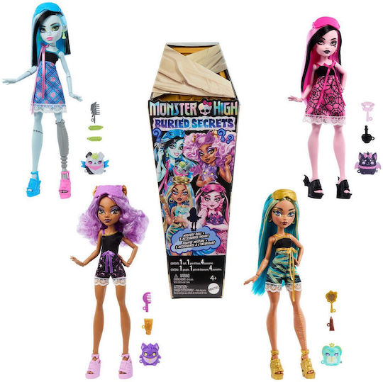 Mattel Monster High Buried Secrets Surprise Dolls with Cozy Creepover Theme - Surprise Кукла за 3+ години+ години