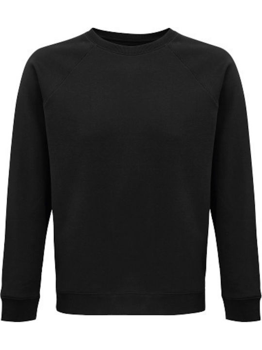 Unisex Organic Cotton Sweatshirt Attack on Titan Wings Freedom Back Print Black