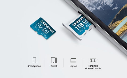 Samsung Evo Select 2024 microSDXC 512GB Klasse 10 U1 Hohe Geschwindigkeit mit Adapter