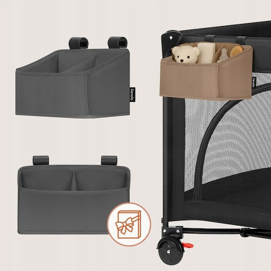 Lionelo Kinderzimmer-Aufbewahrungskörbe Kinderbett-Set Grau