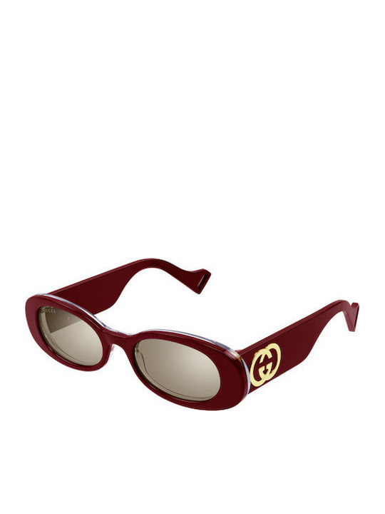 Gucci Feminini Ochelari de soare cu Burgundy Cadru și Roșu Lentilă GG0517S 009