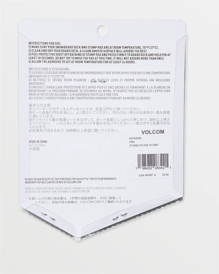 Volcom Stone Studs Stomp Pads Pink