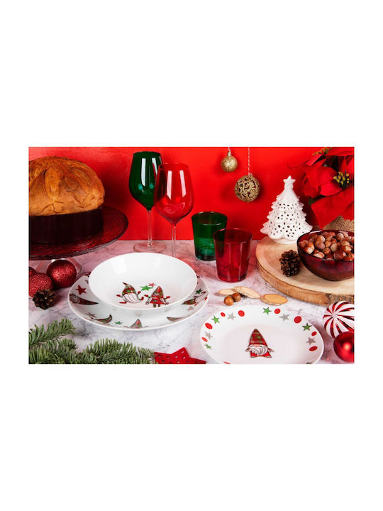 Excelsa Set Weihnachtliche Geschirr Porzellan Mehrfarbig 18Stück