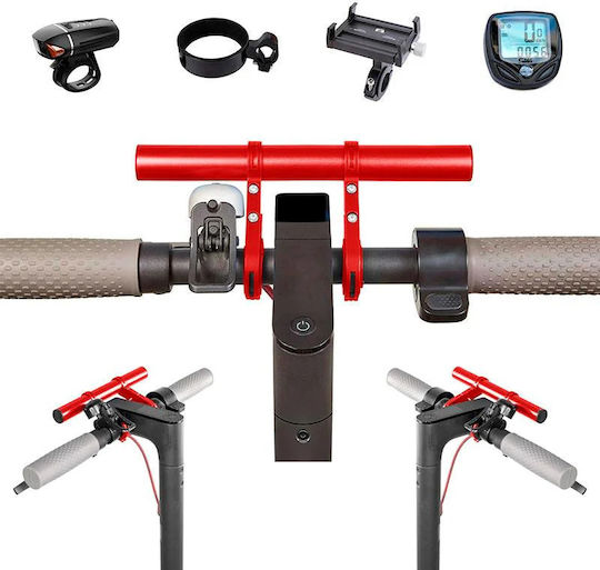 Accessories for Electric Scooter Handlebar Extension 200mm Red in Red Colour