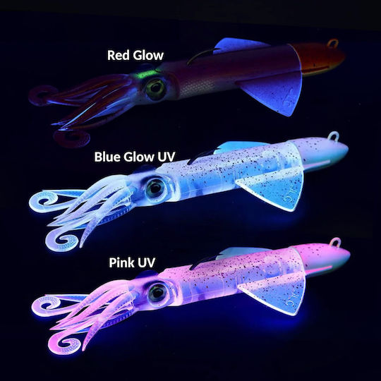 Jlc Xipi Evo Silicone Squid Jig Combo 100mm 10gr Pink UV