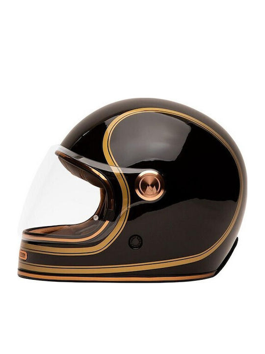 Marko Helmets Fullmoon 2 Black Gold Motorradhelm Volles Gesicht ECE 22.06