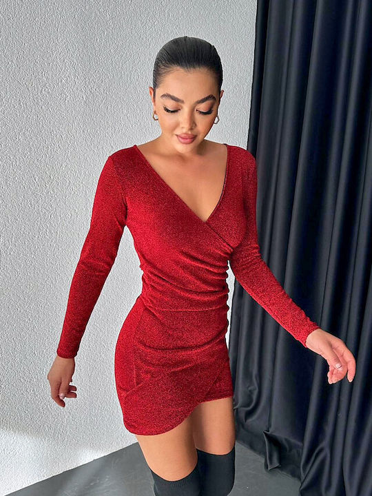 Mini Abendkleid mit Transparenz Red