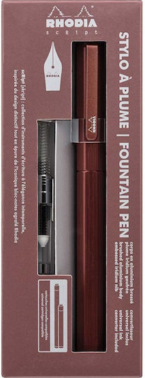 Rhodia Writing Pen Fine Brown made of Aluminum
