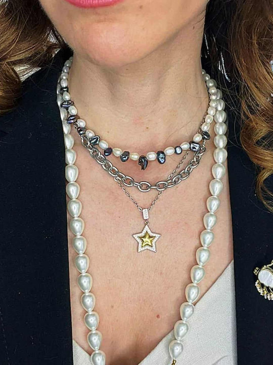 Cuoro Charm Αστέρι με Ζιργκόν