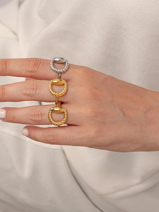 Excite-Fashion Γυναικείο Δαχτυλίδι από Ατσάλι Επιχρυσωμένο