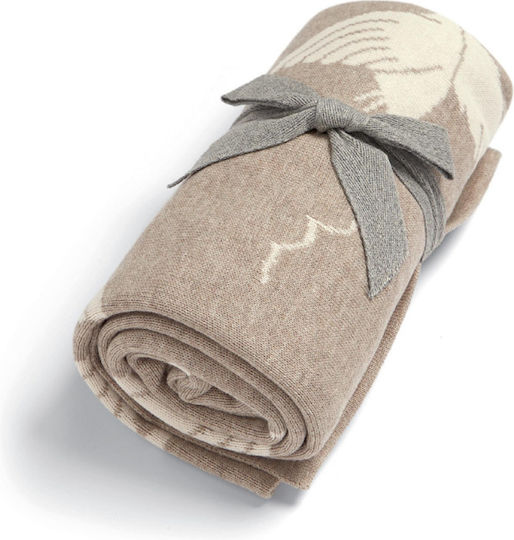 Mamas & Papas Blanket Nursery Swaddling Blankets Knitted Brown 70x90cm