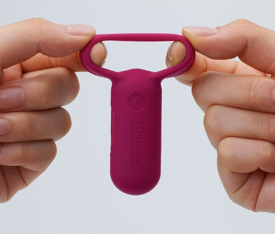 Tenga SVR Vibe Ring Вибриращ Пръстен Петел Силикон Червен