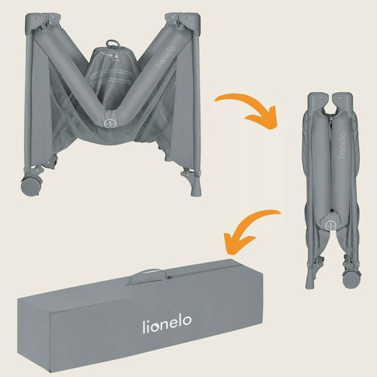 Lionelo Playpen with Mattress Gray 70.5x100.5cm