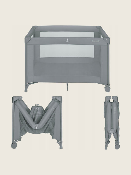 Lionelo Playpen with Mattress Gray 70.5x100.5cm