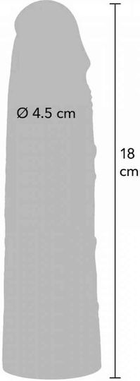 Hidden Desire Inferno Penis Sleeve Flüssigsilikon 18 Cm Beige