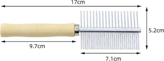 Grooming of pets Comb Medium for Long-Haired Dogs Double Sided for Coat Cleaning Black