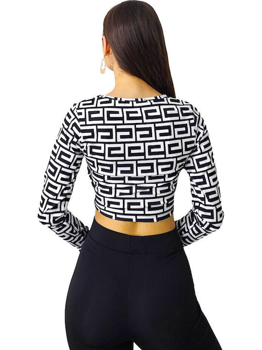 Bluza Damă Crop Top Albă