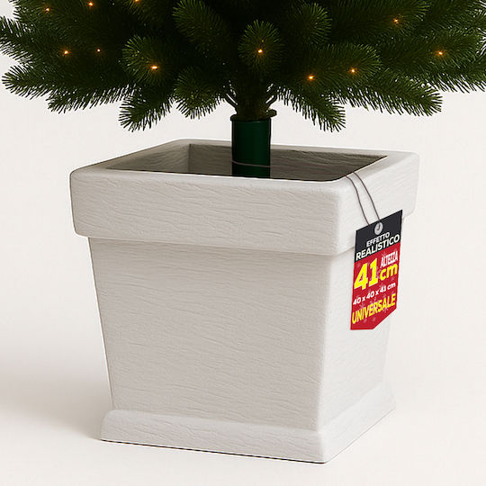Weihnachtsbaumständer Weiß Ψάθινη Μ40xΠ40xΥ41εκ.
