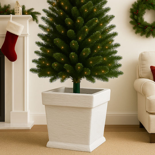 Weihnachtsbaumständer Weiß Ψάθινη Μ40xΠ40xΥ41εκ.