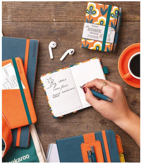 IF Notebook A7 with Dots and Pen Holder Multicolour