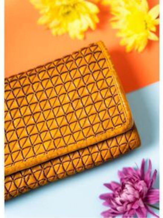 Large Leather Women's Wallet Yellow