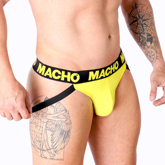 Macho Underwear Herren Jockstrap Gelb