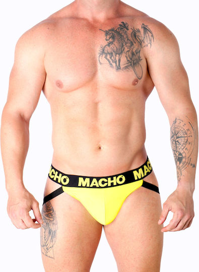 Macho Underwear Herren Jockstrap Gelb