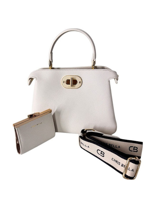 Damenbeutel Schultertasche Ecru