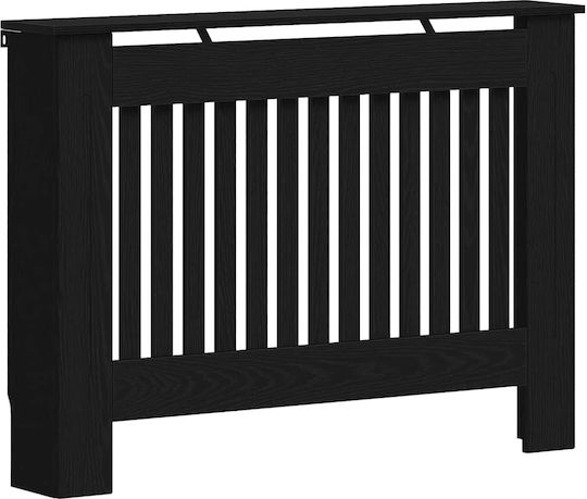 vidaXL Heizkörperabdeckung aus Spanplatte Schwarz 112x19x81.5cm