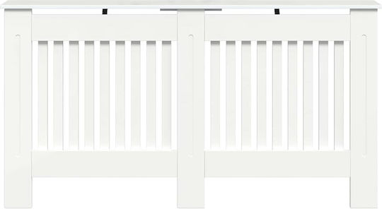 vidaXL Калориферен Капак от ПДЧ Бял 152x19x81.5см