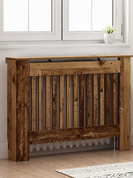vidaXL Brown Particleboard Radiator Cover 112x19x81.5cm