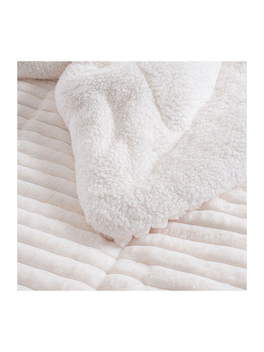 Rythmos Duvet Cover Queen 220x240cm Butter White 810 GSMGsm