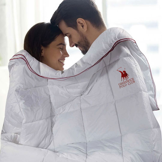Greenwich Polo Club Duvet Single with Microfiber Filling 160x220cm 2347 White 250 GSMGsm 8.5 togs Togs