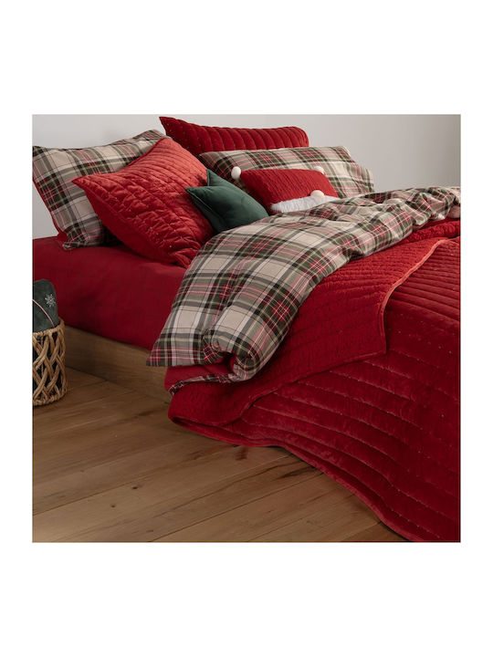 Nef-Nef Homeware Κουβερτοπάπλωμα Υπέρδιπλο 240x220εκ. Sweet Christmas Red 230 GSM